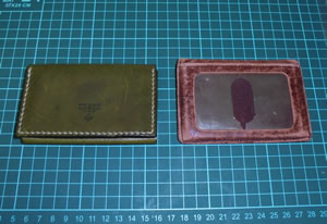 レザークラフト 32 免許証入れ 完成 新旧比較 05